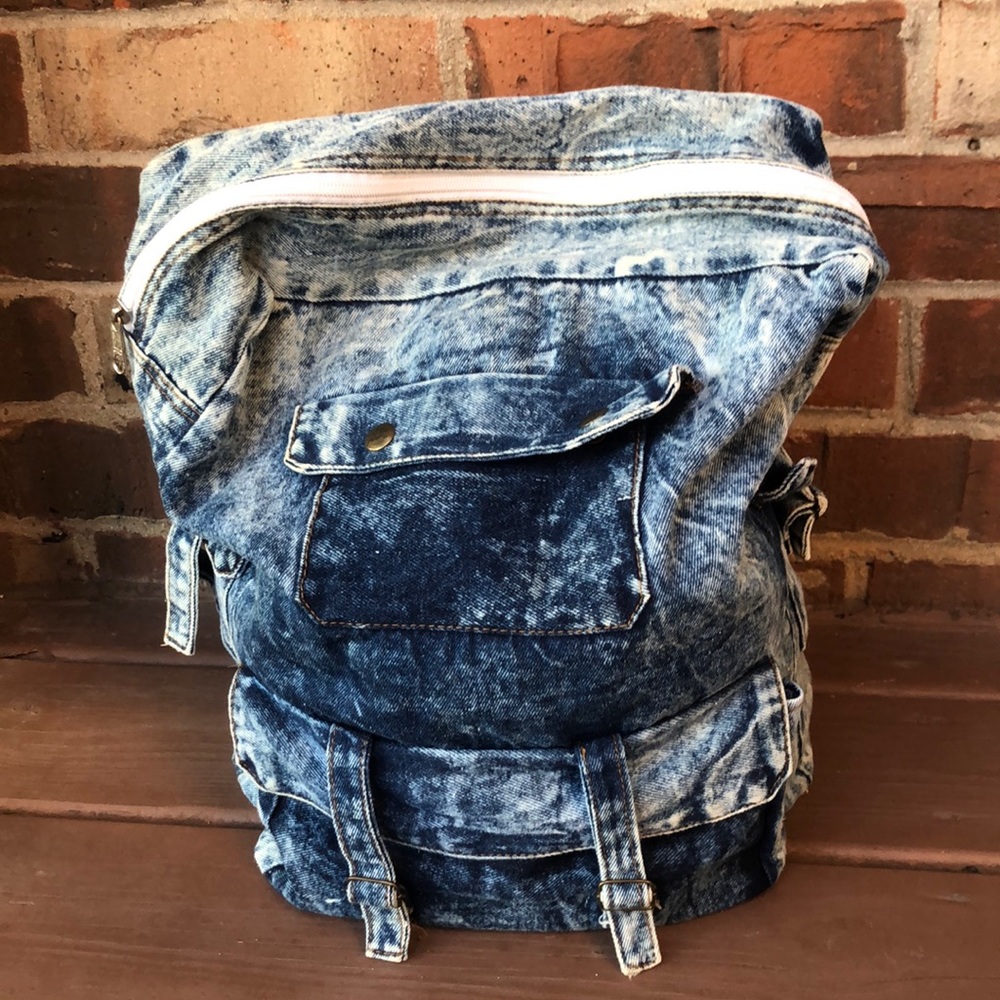 Vintage Denim Backpack